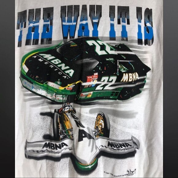 VINTAGE 1997 MBNA Motorsports Racing The‎ Way It Was The Way It Is T-Shirt XL - Picture 5 of 5